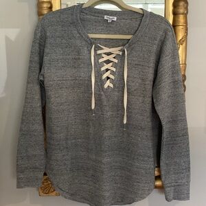 Splendid long sleeved thermal laced up top M